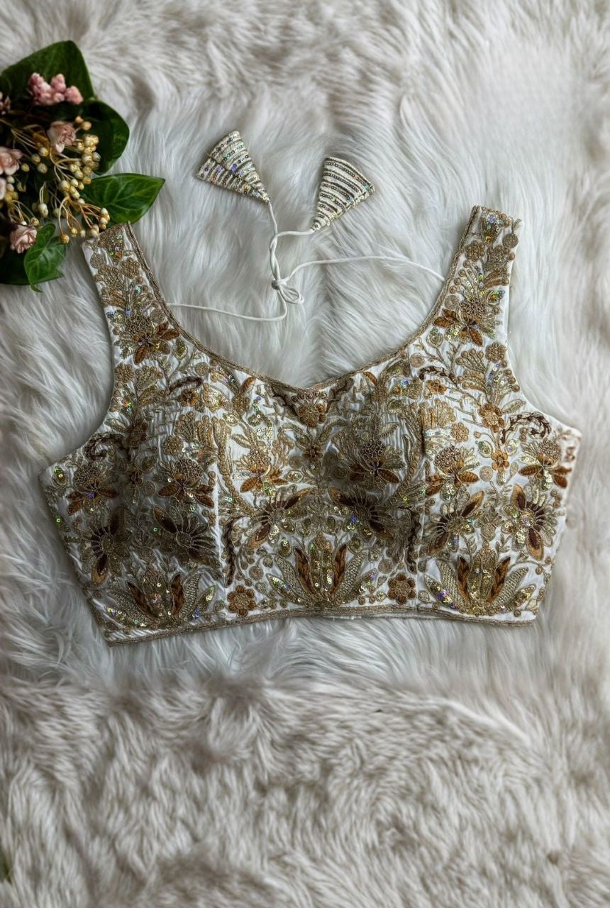 Meher Zari Roman Silk Blouse