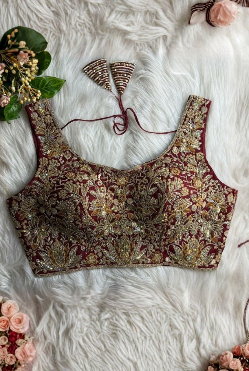 Meher Zari Roman Silk Blouse