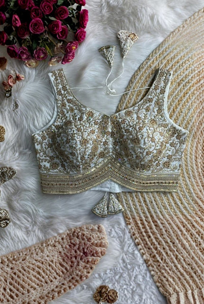 Kundan Rajwada Roman Silk Blouse