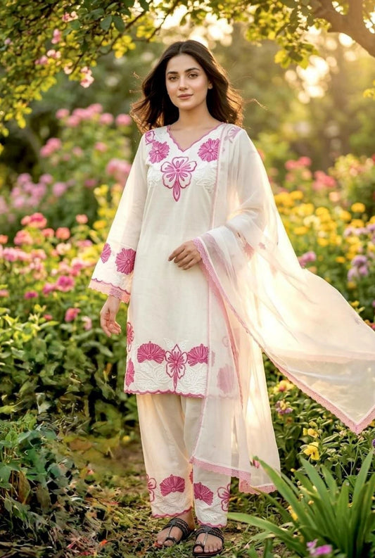 Blush Mira Satin Farshi Set