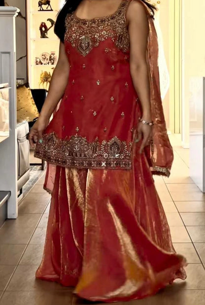 Afsana Silk Umbrella Palazzo Set