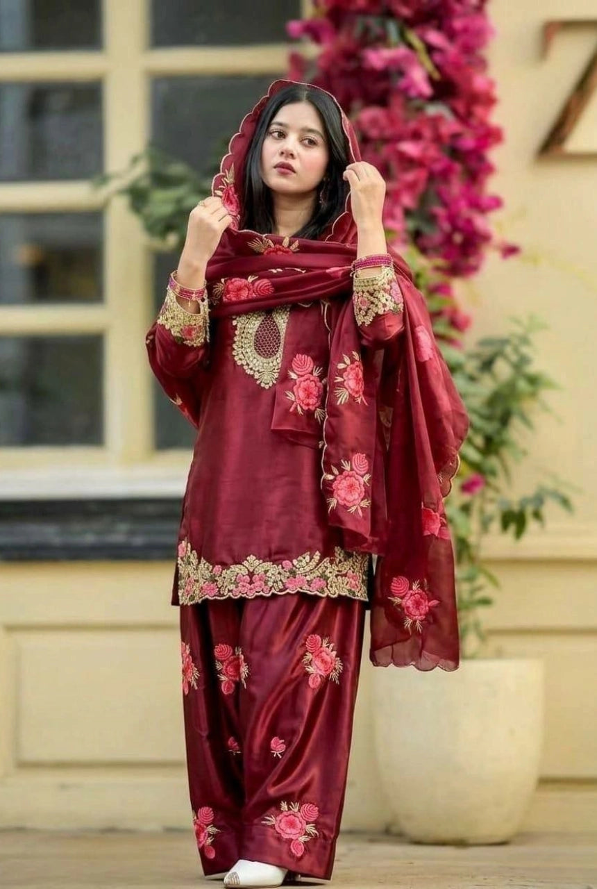 Meher Satin Farshi Set