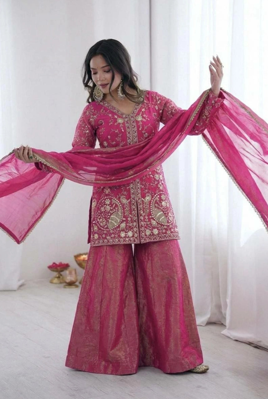 Rivaaz Silk Embroidered Set