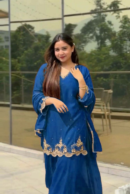 Zareen Embroidered Palazzo Set