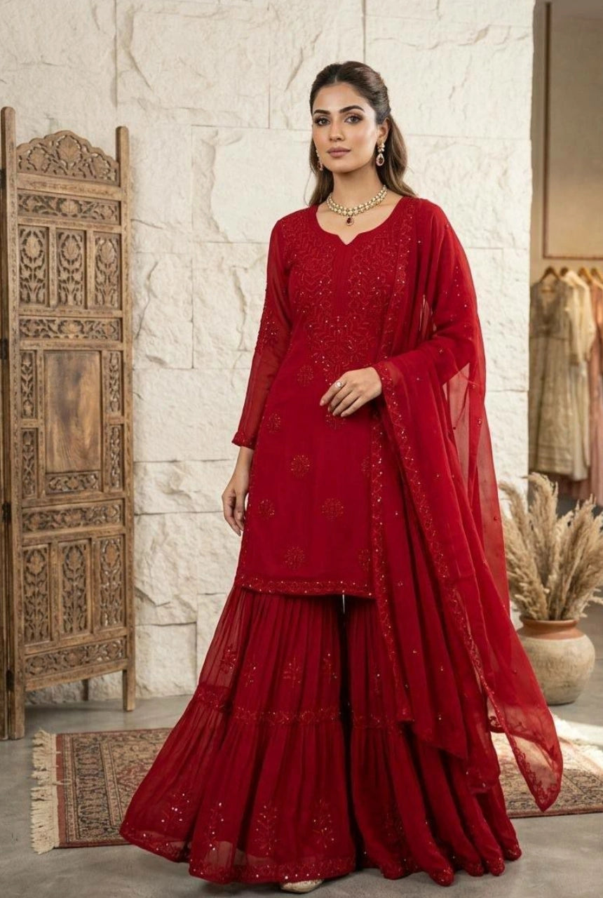 Noir Elan Sharara Set