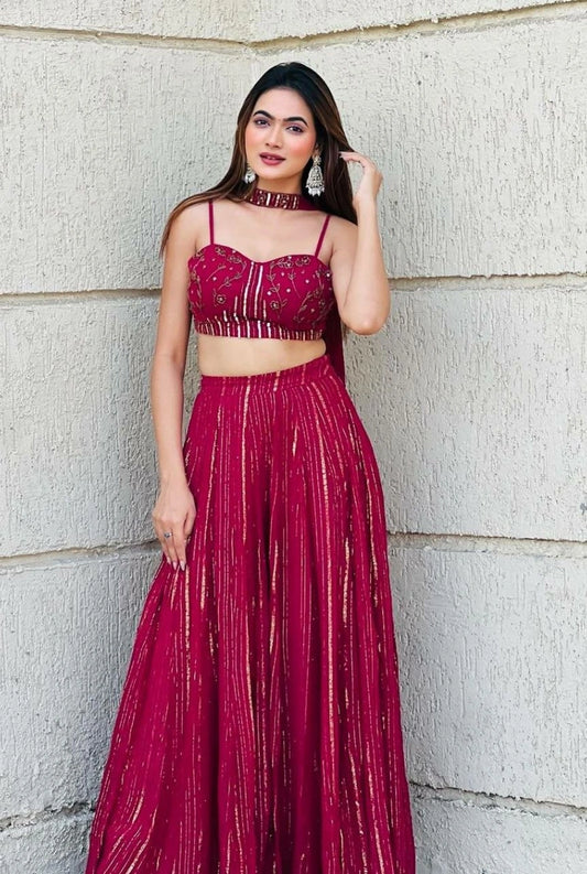 Meher Sequined Georgette Lehenga Set