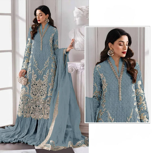 Zaira Fox Georgette Embroidered Kurta Set