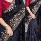 Viscose Slub Silk Embroidered Cutwork Saree