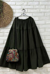 Black Breeze Flared Skirt