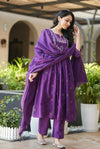 Royal Purple Rayon Suit Set
