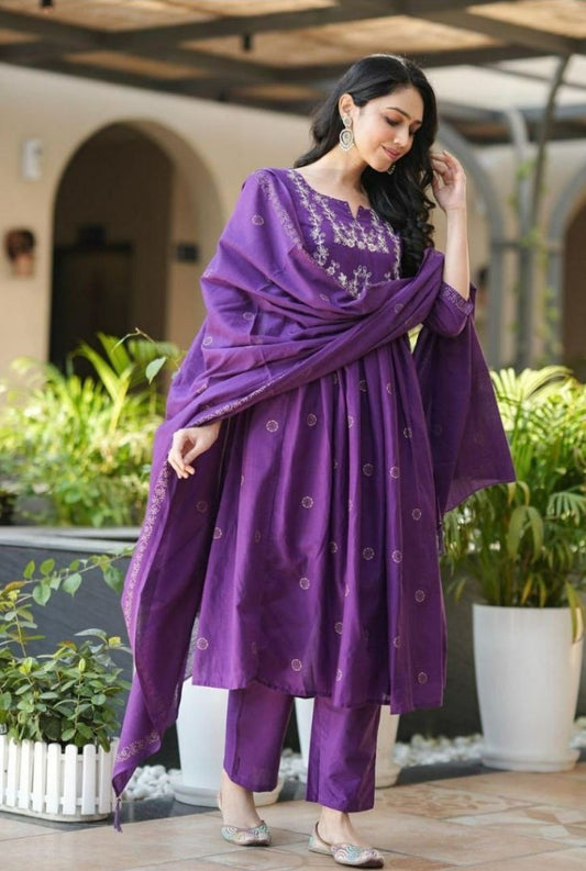 Royal Purple Rayon Suit Set