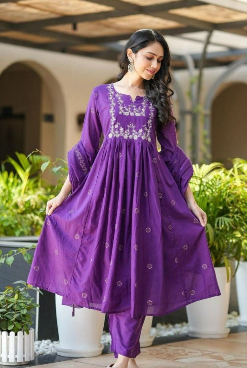 Royal Purple Rayon Suit Set