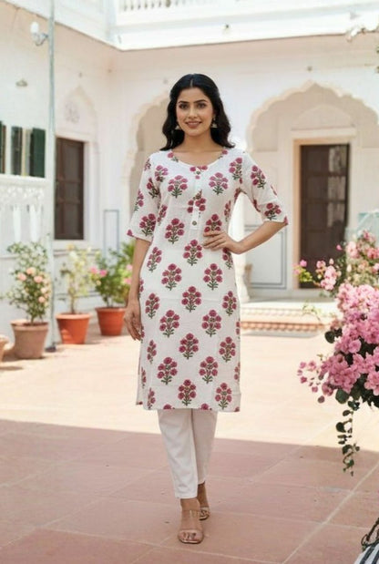 Everyday Ease Printed Rayon Kurti