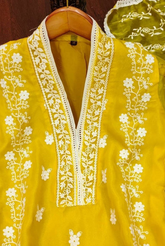 Sunshine Glow Organza Kurta Set