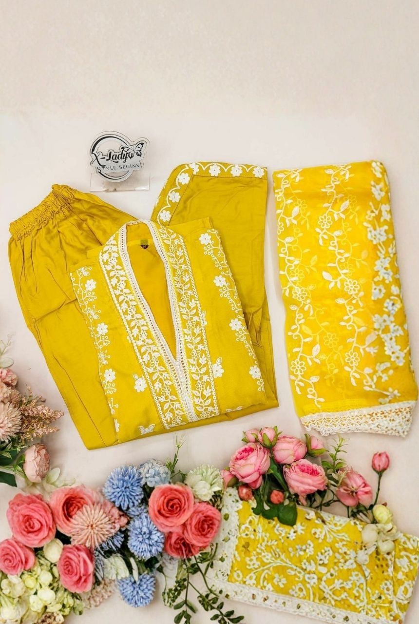 Sunshine Glow Organza Kurta Set