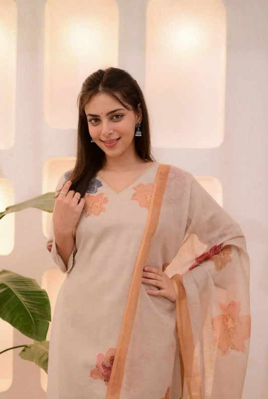 Pastel Grace Cotton Salwar Kameez Set