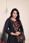 Noir Elegance Viscose Silk Ethnic Set