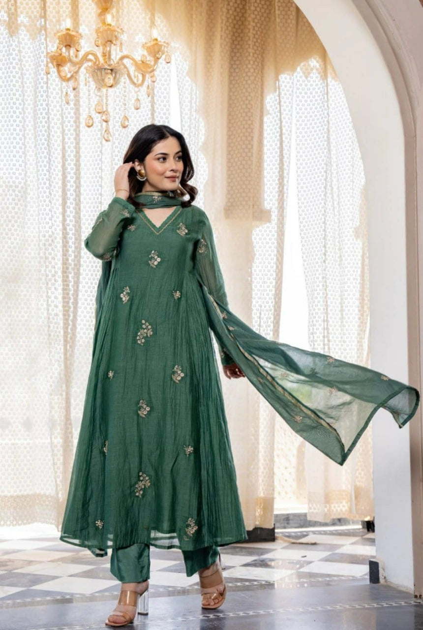 Zaria Chanderi Silk Suit Set