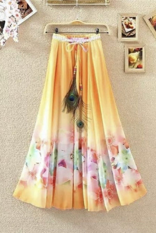 Sunset Glow Silk Skirt