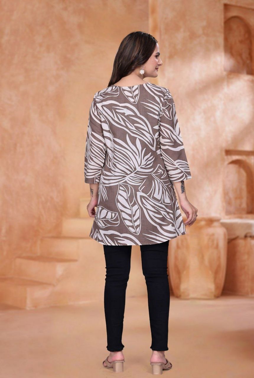 Rustic Bloom Ethnic Top